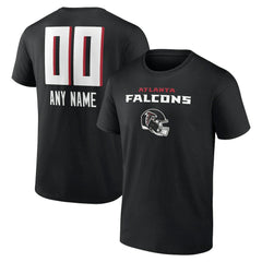 Atlanta Falcons Personalized Name & Number Team Wordmark T-Shirt - Black discount