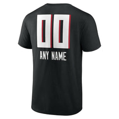 Atlanta Falcons Personalized Name & Number Team Wordmark T-Shirt - Black discount