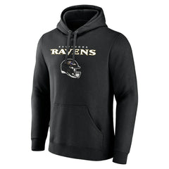 Baltimore Ravens Personalized Name & Number Team Wordmark Pullover Hoodie - Black on sale
