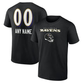 Baltimore Ravens Personalized Name & Number Team Wordmark T-Shirt - Black for sale