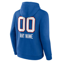 Buffalo Bills Personalized Name & Number Team Wordmark Pullover Hoodie - Royal outlet