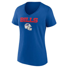 Buffalo Bills Women's Personalized Name & Number Team Wordmark V-Neck T-Shirt - Royal outlet