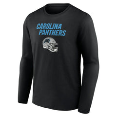 Carolina Panthers Personalized Name & Number Team Wordmark Long Sleeve T-Shirt - Black outlet