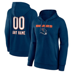 Chicago Bears Women's Personalized Name & Number Team Wordmark Pullover Hoodie - Navy discount