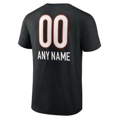 Cincinnati Bengals Personalized Name & Number Team Wordmark T-Shirt - Black for sale