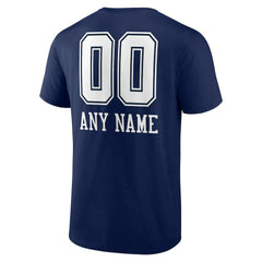 Dallas Cowboys Personalized Name & Number Team Wordmark T-Shirt - Navy discount