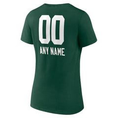 Green Bay Packers Women's Personalized Name & Number Team Wordmark V-Neck T-Shirt - Green sale