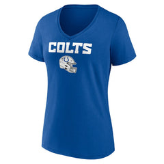 Indianapolis Colts Women's Personalized Name & Number Team Wordmark V-Neck T-Shirt - Royal outlet