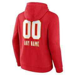 Kansas City Chiefs Personalized Name & Number Team Wordmark Pullover Hoodie - Red outlet