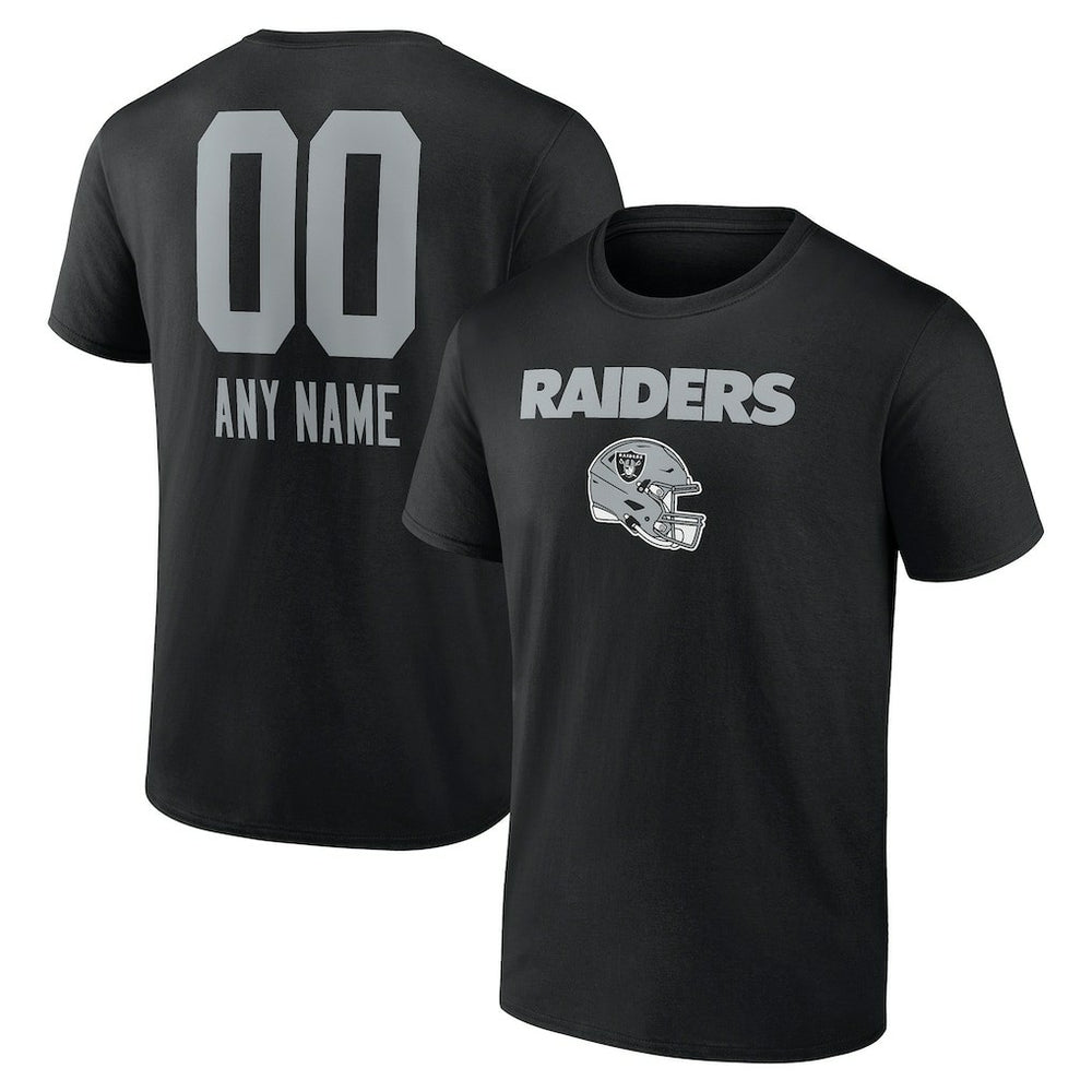 Las Vegas Raiders Personalized Name & Number Team Wordmark T-Shirt - Black outlet