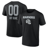 Las Vegas Raiders Personalized Name & Number Team Wordmark T-Shirt - Black outlet