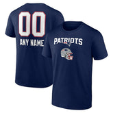 New England Patriots Personalized Name & Number Team Wordmark T-Shirt - Navy online