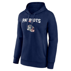 New England Patriots Women's Personalized Name & Number Team Wordmark Pullover Hoodie - Navy online