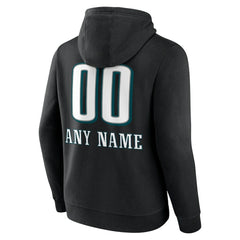 Philadelphia Eagles Personalized Name & Number Team Wordmark Pullover Hoodie - Black on sale