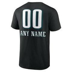 Philadelphia Eagles Personalized Name & Number Team Wordmark T-Shirt - Black for sale