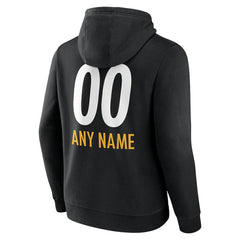 Pittsburgh Steelers Personalized Name & Number Team Wordmark Pullover Hoodie - Black cheap