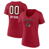 Tampa Bay Buccaneers Women's Personalized Name & Number Team Wordmark V-Neck T-Shirt - Red online