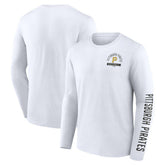 Pittsburgh Pirates Press Box Long Sleeve T-Shirt - White