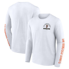 San Francisco Giants Press Box Long Sleeve T-Shirt - White