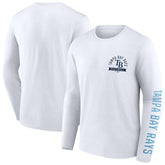 Tampa Bay Rays Press Box Long Sleeve T-Shirt - White