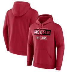 San Francisco 49ers NFL x Bud Light Pullover Hoodie - Scarlet outlet