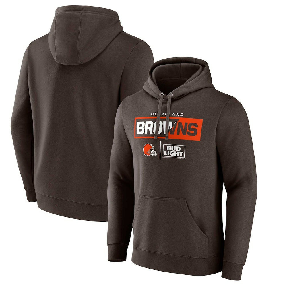 Cleveland Browns NFL x Bud Light Pullover Hoodie - Brown discount