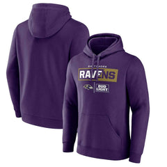 Baltimore Ravens NFL x Bud Light Pullover Hoodie - Purple on sale