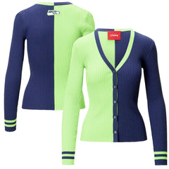 Seattle Seahawks STAUD Women's Cargo Sweater - Neon Green/Navy sale