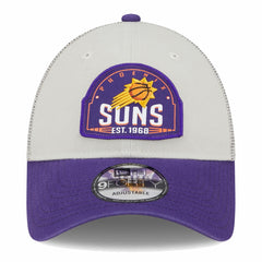 Phoenix Suns Throwback Patch Trucker 9FORTY Adjustable Hat - Khaki/Purple | New Era discount