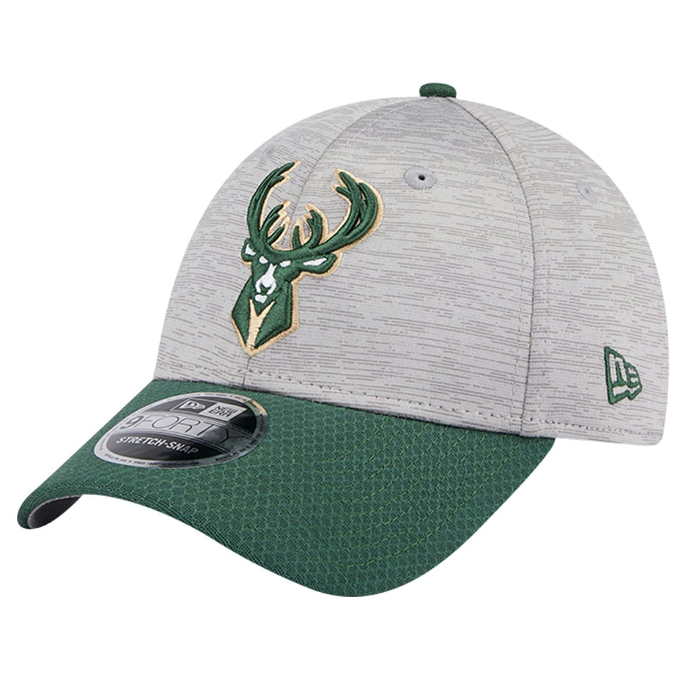 Milwaukee Bucks Active Digi-Tech Two-Tone 9FORTY Adjustable Hat - Heather Gray/Hunter Green | New Era cheap