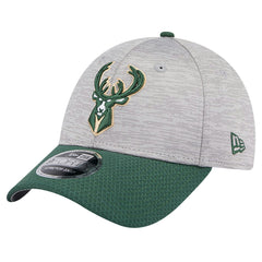 Milwaukee Bucks Active Digi-Tech Two-Tone 9FORTY Adjustable Hat - Heather Gray/Hunter Green | New Era cheap