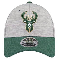 Milwaukee Bucks Active Digi-Tech Two-Tone 9FORTY Adjustable Hat - Heather Gray/Hunter Green | New Era cheap