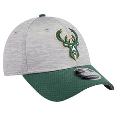 Milwaukee Bucks Active Digi-Tech Two-Tone 9FORTY Adjustable Hat - Heather Gray/Hunter Green | New Era cheap