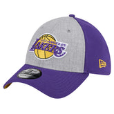 Los Angeles Lakers Two-Tone 39THIRTY Flex Hat - Heather Gray/Purple | New Era for sale