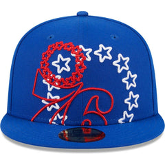Philadelphia 76ers Game Day Hollow Logo Mashup 59FIFTY Fitted Hat - Royal | New Era discount
