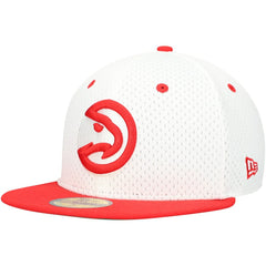 Atlanta Hawks Throwback 2Tone 59FIFTY Fitted Hat - White/Red | New Era cheap