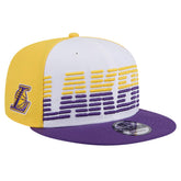 Los Angeles Lakers Throwback Gradient Tech Font 9FIFTY Snapback Hat - White/Purple | New Era outlet