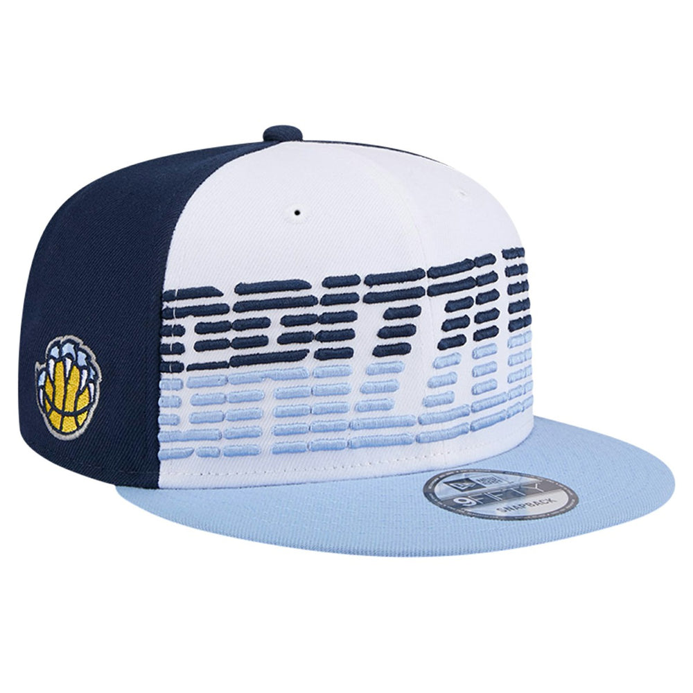 Memphis Grizzlies Throwback Gradient Tech Font 9FIFTY Snapback Hat - White/Light Blue | New Era on sale