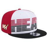 Miami Heat Throwback Gradient Tech Font 9FIFTY Snapback Hat - White/Black | New Era online
