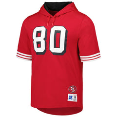 Jerry Rice San Francisco 49ers Retired Player Name & Number Mesh Hoodie T-Shirt - Scarlet discount