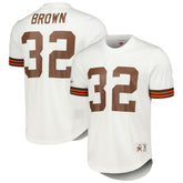 Jim Brown Cleveland Browns Retired Player Name & Number Mesh Top - White cheap