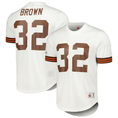 Jim Brown Cleveland Browns Retired Player Name & Number Mesh Top - White cheap