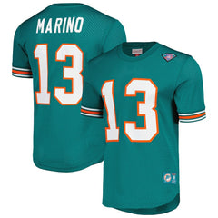 Dan Marino Miami Dolphins Retired Player Name & Number Mesh Top - Aqua discount