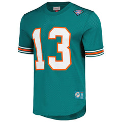 Dan Marino Miami Dolphins Retired Player Name & Number Mesh Top - Aqua discount