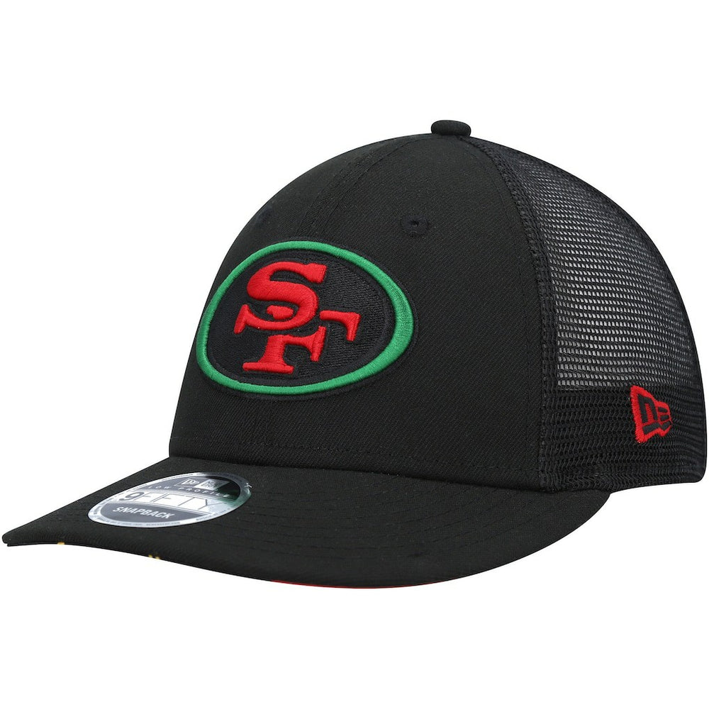 San Francisco 49ers New Era Black Excellence Collection Trucker Low Profile 9FIFTY Snapback Hat - Black outlet