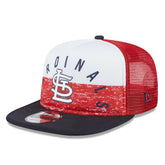 St. Louis Cardinals Team Foam Front A-Frame Trucker 9FIFTY Snapback Hat - White/Red | New Era