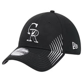 Colorado Rockies Active Dash Mark 39THIRTY Flex Hat - Black | New Era