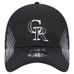Colorado Rockies Active Dash Mark 39THIRTY Flex Hat - Black | New Era