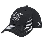 Miami Marlins Active Dash Mark 39THIRTY Flex Hat - Black | New Era