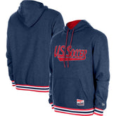 USMNT 5th & Ocean by New Era Throwback Fleece Pullover Hoodie - Navy | New Era outlet